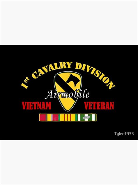 1st Cavalry Division Vietnam Veteran Airmobile T Shirt Mask By
