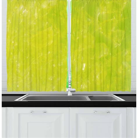 Lime Green Kitchen Curtain 