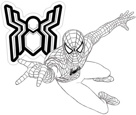 A New Spider Man Far From Home Coloring Page