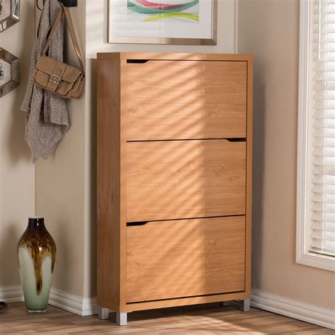 Brayden Studio Cade Modern 18-Pair Shoe Storage Cabinet ...