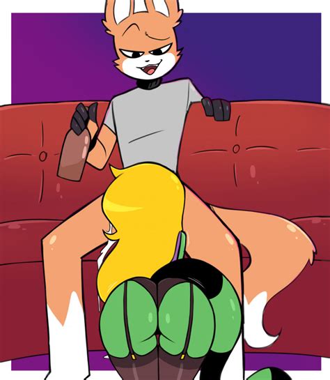 Rule 34 Anthro Ass Big Butt Black Clothing Black Underwear Blonde Hair Bodily Fluids Canid