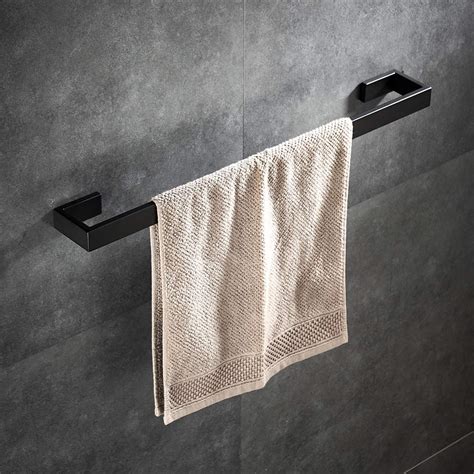 Yj Yanjun Matte Black Towel Bar Modern Bathroom Towel Holder