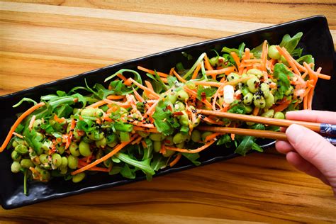 Thai Peanut Edamame And Carrot Salad — The Holistic Hoo