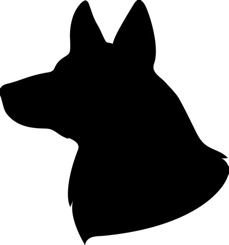 Dog Head Silhouette Vector Art Icons And Graphics For Free Download