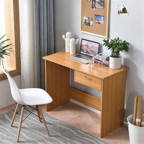 Cherry Tree Furniture Merv Computer Desk Home Office Desk With Drawer