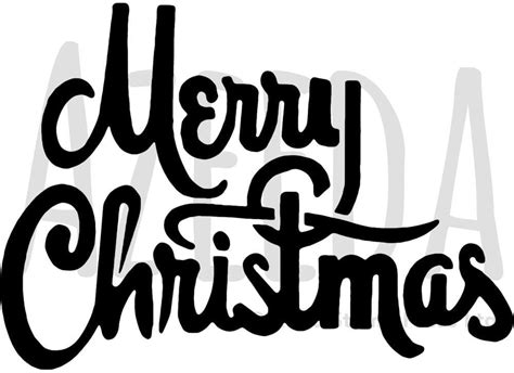 Large A2 Merry Christmas Wall Stencil Template Ws00015647 Amazon