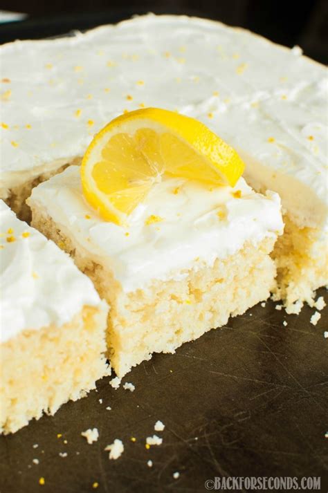 Lemon Sheet Cake With Lemon Cream Cheese Frosting Back For Seconds