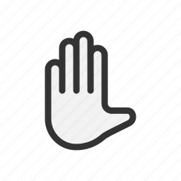 Door Gesture Hand Hold Pull Push Sign Icon