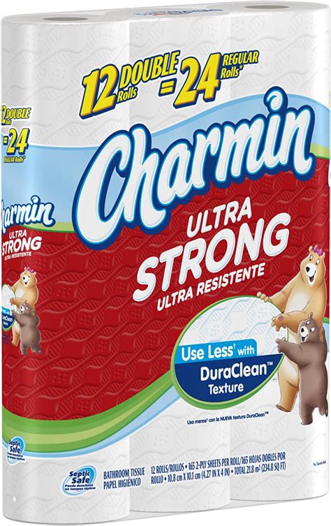 Charmin Ultra Strong Toilet Paper Double Rolls 12 Count