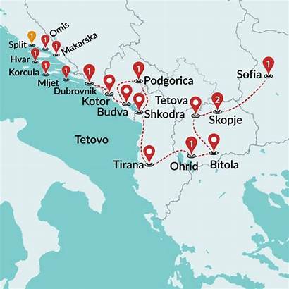 Balkans Croatia Balkan Tours Map Travel Sailing