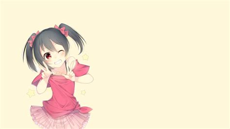 Anime Anime Girls Simple Background Love Live Yazawa Nico