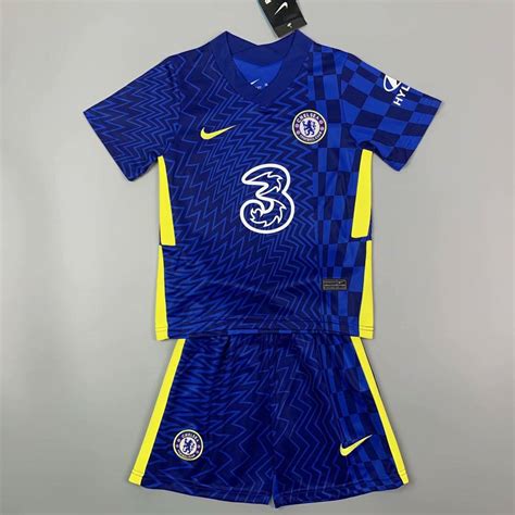 Chelsea 202122 Home Kids Jersey And Shorts Kit Free Shippinghigh