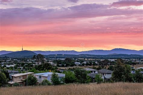 Beautiful Sunset At Canberra Australia Stock Photo Image Of Capital
