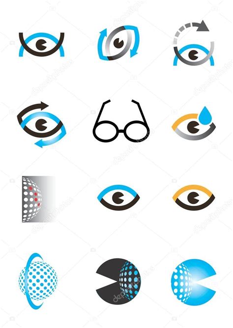 Optics Eye Icon Set — Stock Vector © Chachar 27525921