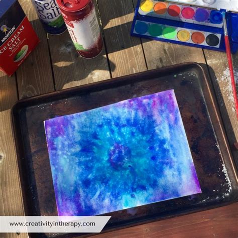 Salt And Watercolor Painting Creativity In Therapy