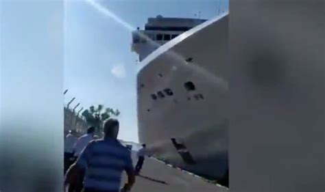 Cruises Watch Msc Opera Smash Into Venice Dock Leaving At Least Five