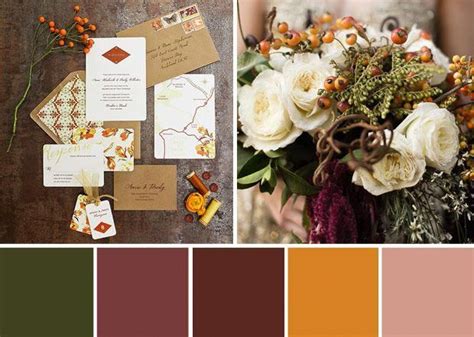 Autumnal Warmth An Autumn Wedding Colour Palette