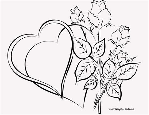 Malvorlage Herz Mit Blumen Kostenlose Ausmalbilder Zum Ausdrucken My Xxx Hot Girl