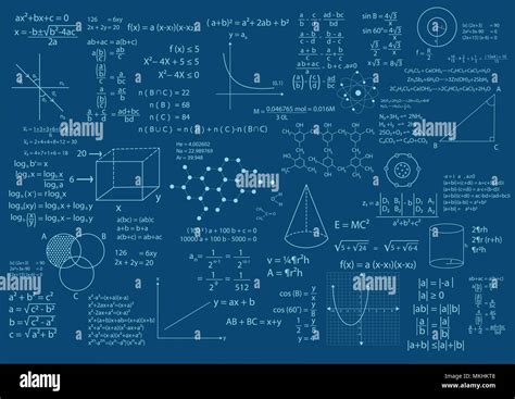 Math Formula And Calculations Background Vector Illustration Stock