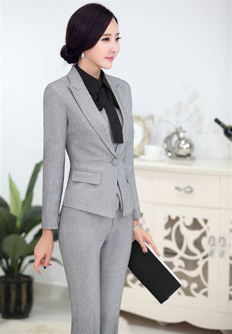 Plus Size 4xl Novelty Grey Professional Business Women Suits Jackets