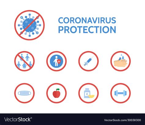 Corona Virus Protection Infographic Covid 19 Vector Image
