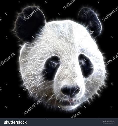 Panda Fractal Illustration 69308356 Shutterstock