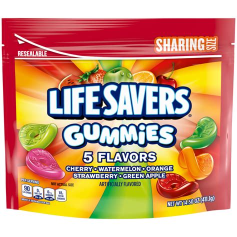 Life Savers Gummies 5 Flavors Candy Sharing Size Bag 145 Oz Life Savers