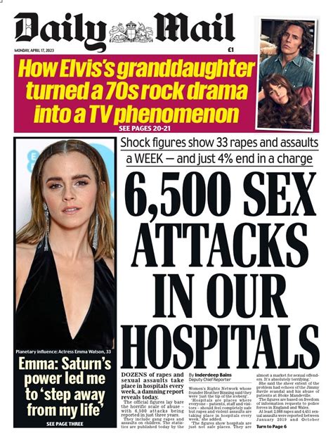 Daily Mail Front Page 17th Of April 2023 Tomorrows Papers Today