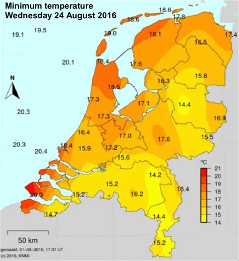 Temperature Map Of The Netherlands Source Klimaat Download Scientific Diagram