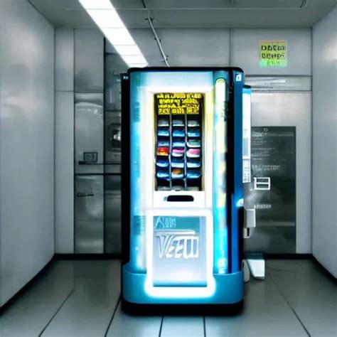 Photograph Of A Futuristic Vending Machine That Only Stable Diffusion