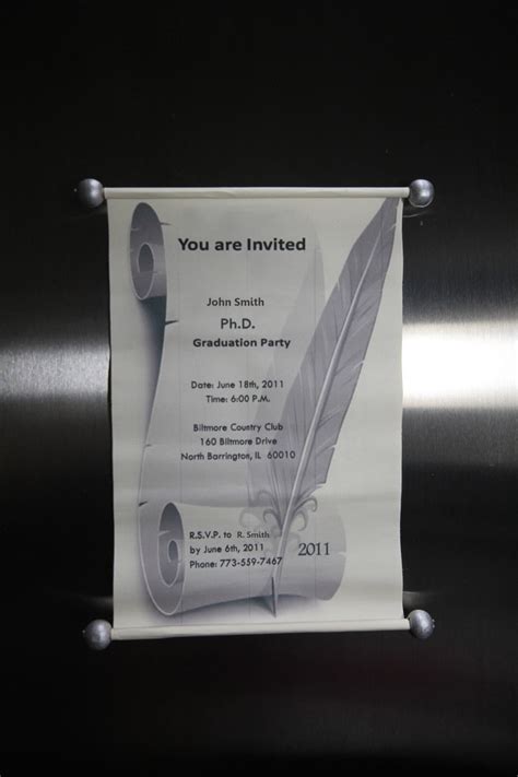 Scroll Graduation Invitation with ribbon Ph.D. College High | Etsy