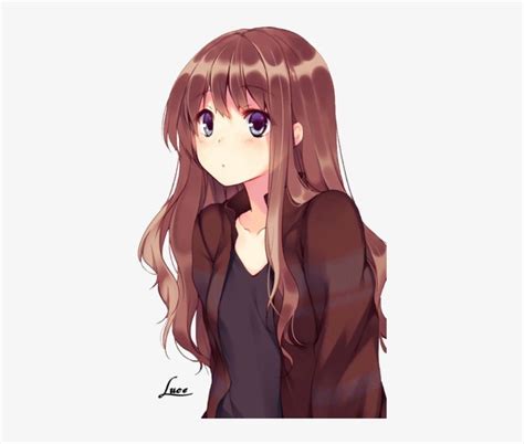 Anime Girl With Long Brown Hair And Hazel Eyes Hair Style