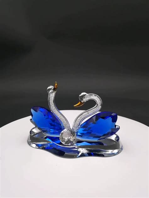 Beauty Blue Crystal Swan For Wedding Souvenirs Ts Buy Swan