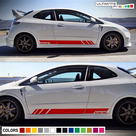 Honda Civic Decals Stripes Kit 2016 Present