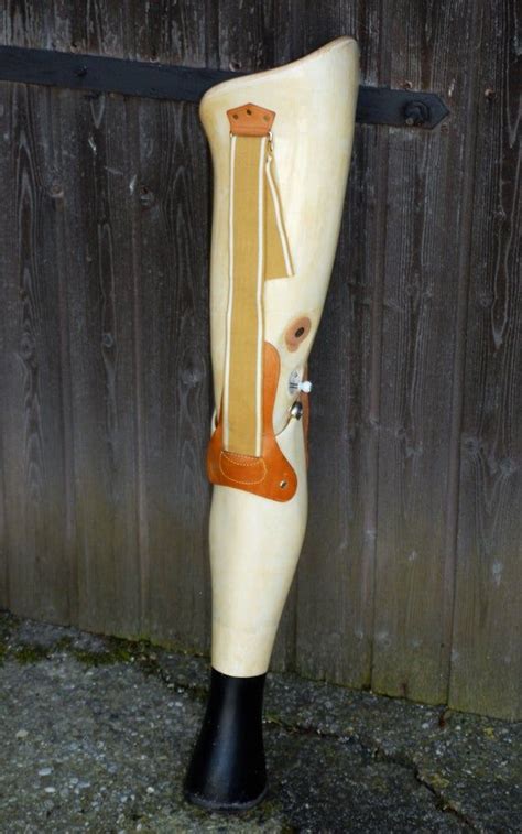 Vintage Rare Womens Wooden Pegleg Prosthetic Leg Above Knee Amputee