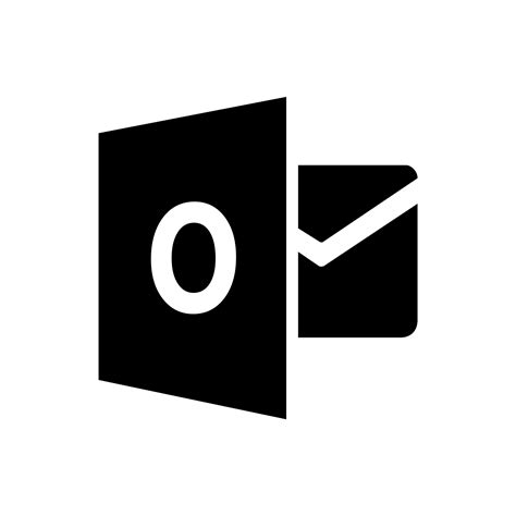 outlook, Black icon