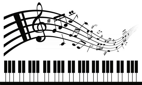 Piano With Music Notes Background 2963137 Vector Art At Vecteezy