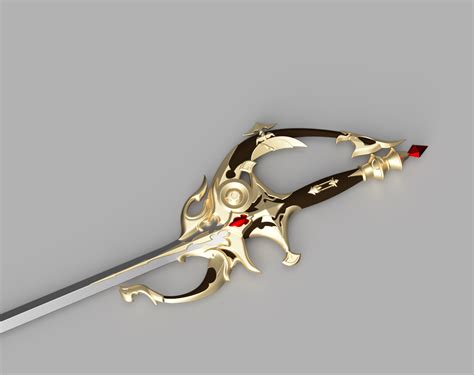 3d File Alisaies Charion Rapier From Final Fantasy Xiv Shadowbringers