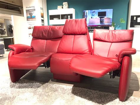 Die dreisitzer sofas von flexform. Trapez-Sofa Dreisitzer 72H42 4879 Leder Rot Purpor | 3 ...