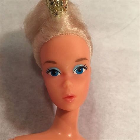 Vintage 1970 S Ballerina Barbie Doll Mattel Platinum Blonde Gold Crown Ballerina Barbie