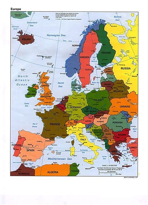 1up Travel Maps Of Europe Continent Europe Political Map 1997 383k