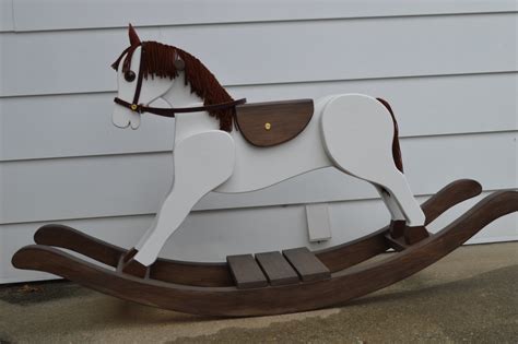 Large Merrilegs Wooden Rocking Horse Inked Woodworking