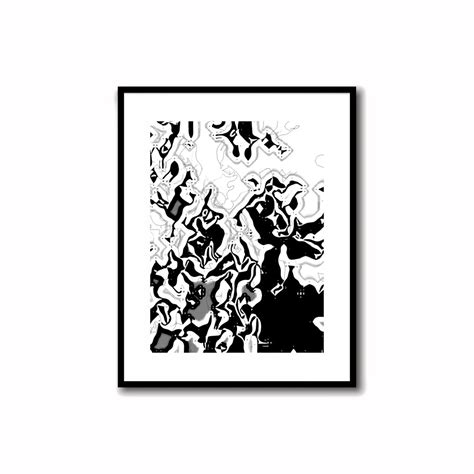 Black And White Art Print Abstract Unique Artwork Monochrome Gallery