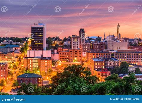 Lynchburg Virginia Usa Skyline Stock Photo Image Of America Night