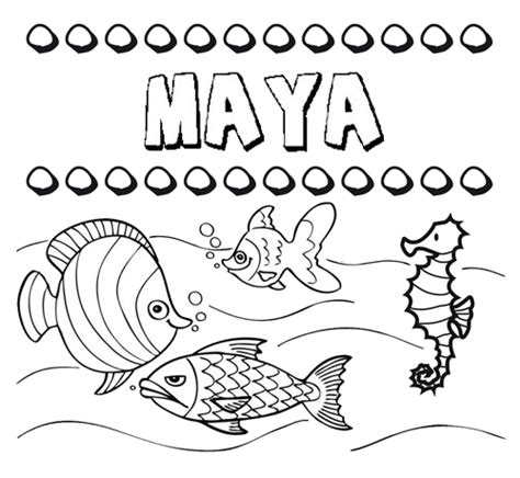 Dibujos De Los Nombres Nombre Maya Para Pintar Colorear E Imprimir