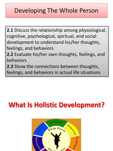 Developing The Whole Person Holism Attitude Psychology