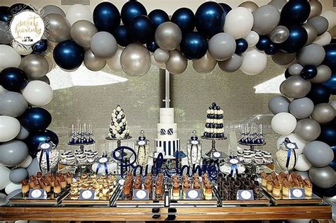 Pin By Mega On Birthday In 2019 Blue Party Decorations White Party