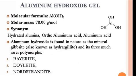 Aluminium Hydroxide Gel Youtube