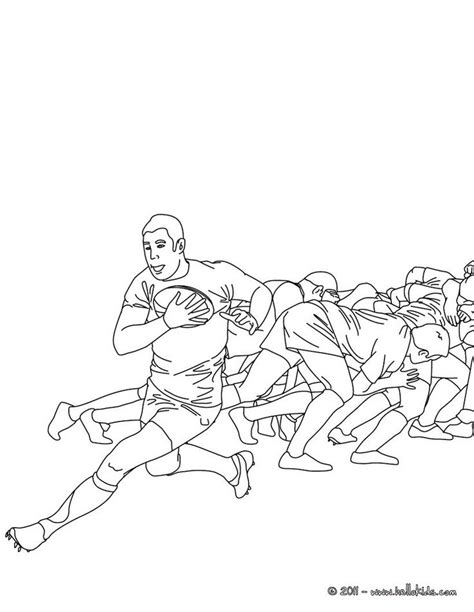 Rugby Scrum Coloring Page More Sports Coloring Pages On