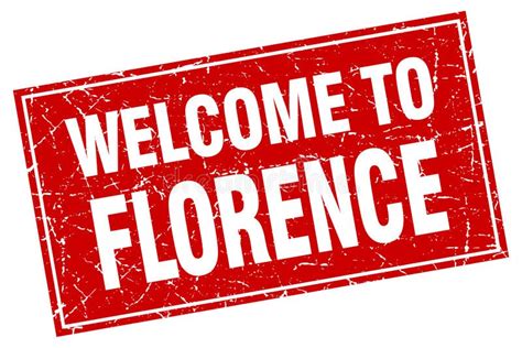 Welcome To Florence Stamp Stock Vector Illustration Of Peeler 124940836